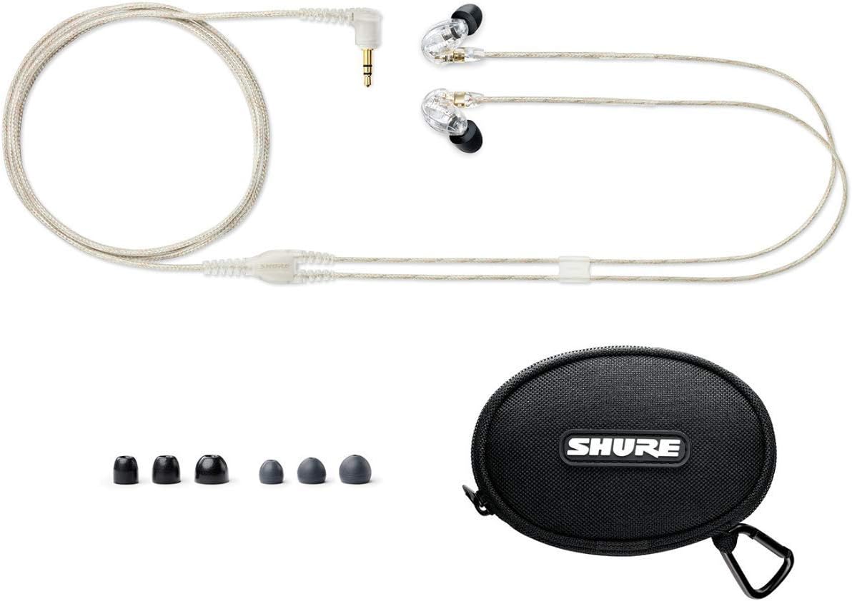 Shure SE215-CL Professional In-Ear Monitors – Live Sound Earbuds – Open Box W/ Fender Cable